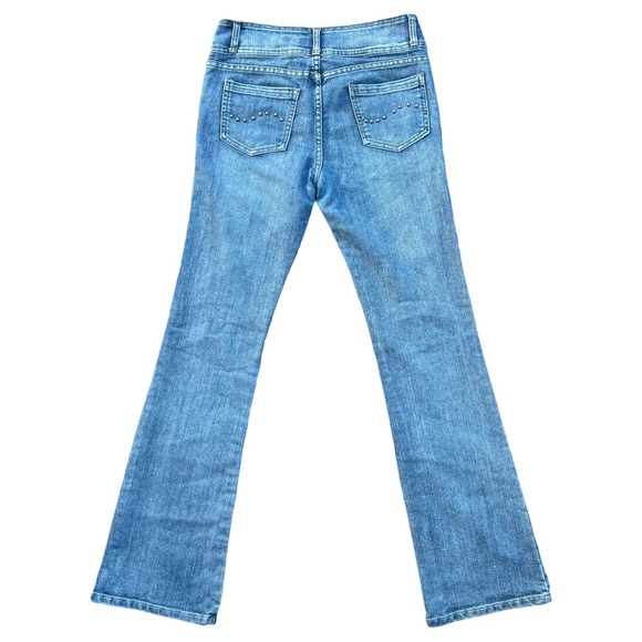 Y2K Vintage Bedazzled Mid Rise Boot Cut Flare Jeans - Picture 5 of 10